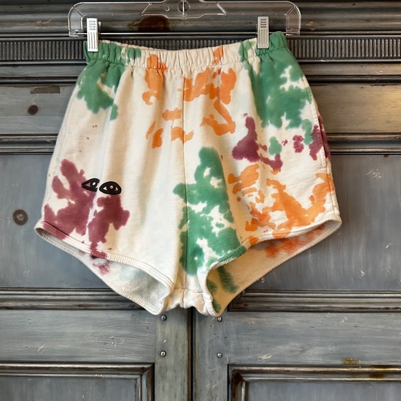 Clare V Tie Dyed Eyes Shorts Size S - Picture 1 of 7